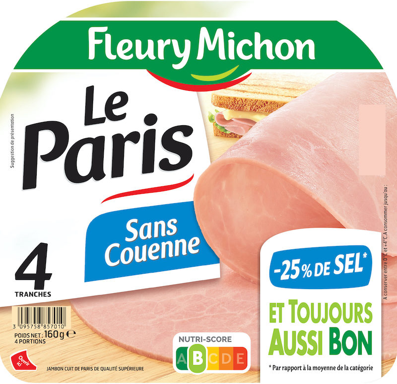 couverture du packaging jambon fleury michon